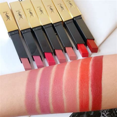 ysl rouge pur couture matte swatches|YSL rouge pur couture lipstick.